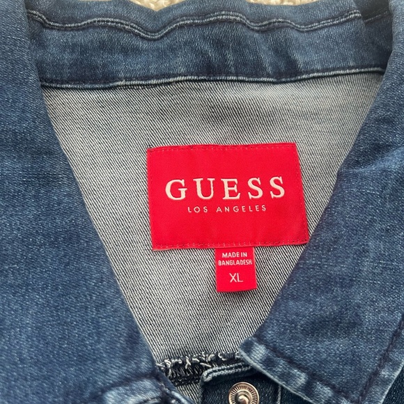 Guess Blue Sheath Dress with Notched Collar and Short Sleeves - Picture 2 of 11